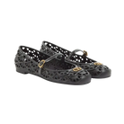 Valentino Ondette Rubber Ballerina With Scallop Pattern 05mm Black