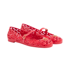 Valentino Ondette Rubber Ballerina With Scallop Pattern 05mm Coral