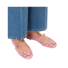 Valentino Ondette Rubber Ballerina With Scallop Pattern 05mm Pink