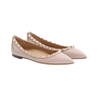 Valentino Patent Rockstud Ballet Flat Poudre