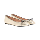 Valentino VLogo Signature Ballerina In Laminated Nappa 05mm Platinum