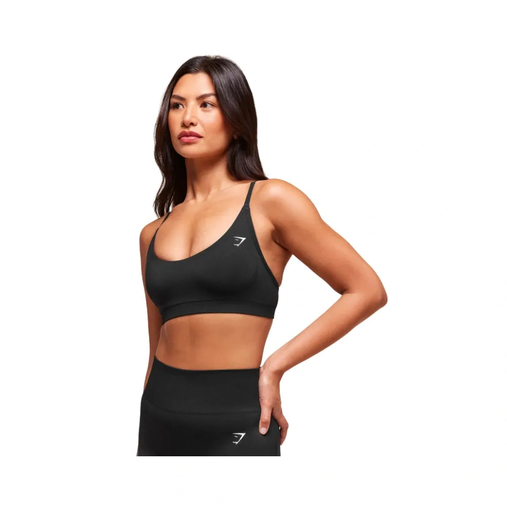 Gymshark Everyday Seamless Racerback Sports Bra - Light Support Black