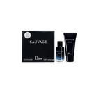 Dior Sauvage Men's Mini Travel Perfume & Shower Gel Gift Set (Perfume 10 ML / Lotion 0.34 Fl Oz)