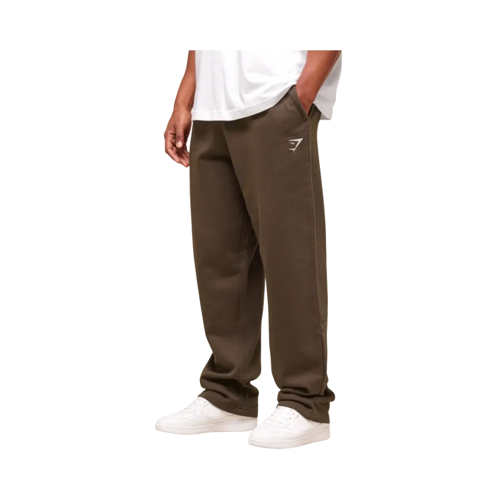 Gymshark Crest Straight Leg Joggers Archive Brown