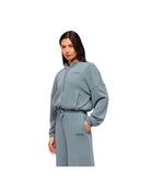 Gymshark Waffle Midi Zip Up Jacket Iron Blue