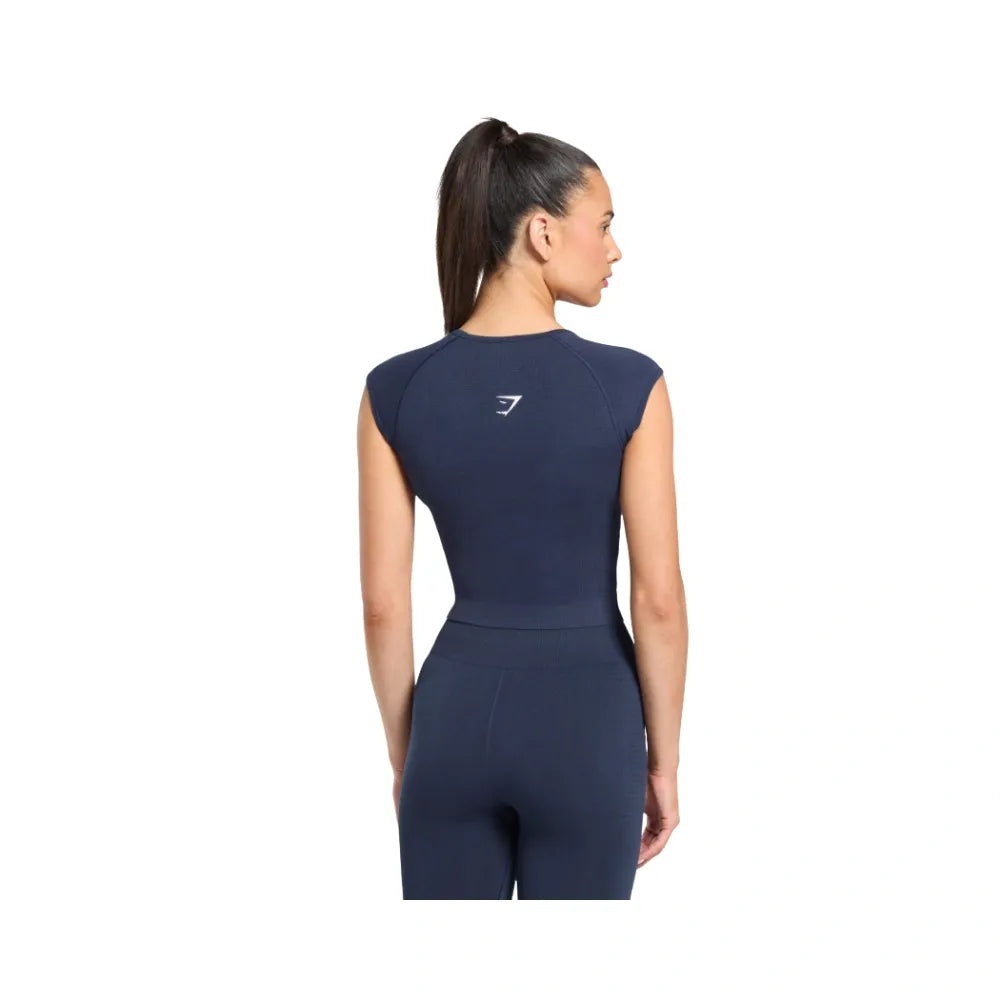 Gymshark Vital Scoop Neck Top Heavy Blue