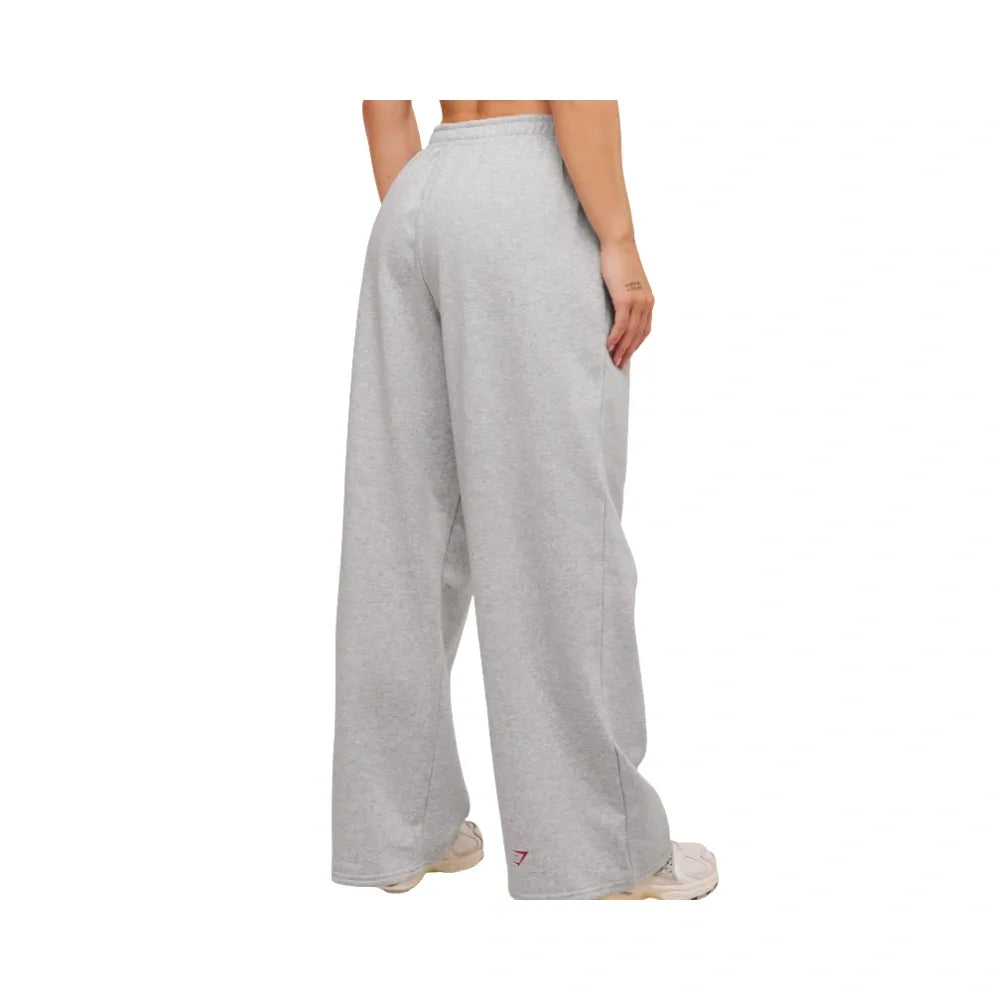 Gymshark Strength Department Wide Leg Joggers Light Grey Core Marl
