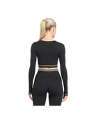 Gymshark Contrast Seamless Crop Top Black