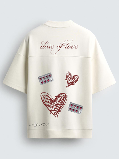 DOSE OF LOVE SIGNED HONEY SINGH RIBBED T-SHIRT