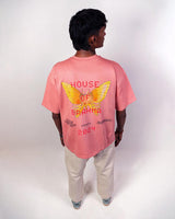 HOUSE OF BRAHMA// Eternity // Peach Oversized Unisex T-shirt - dawntown