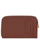 Longchamp Le Foulonné Card holder Coffee