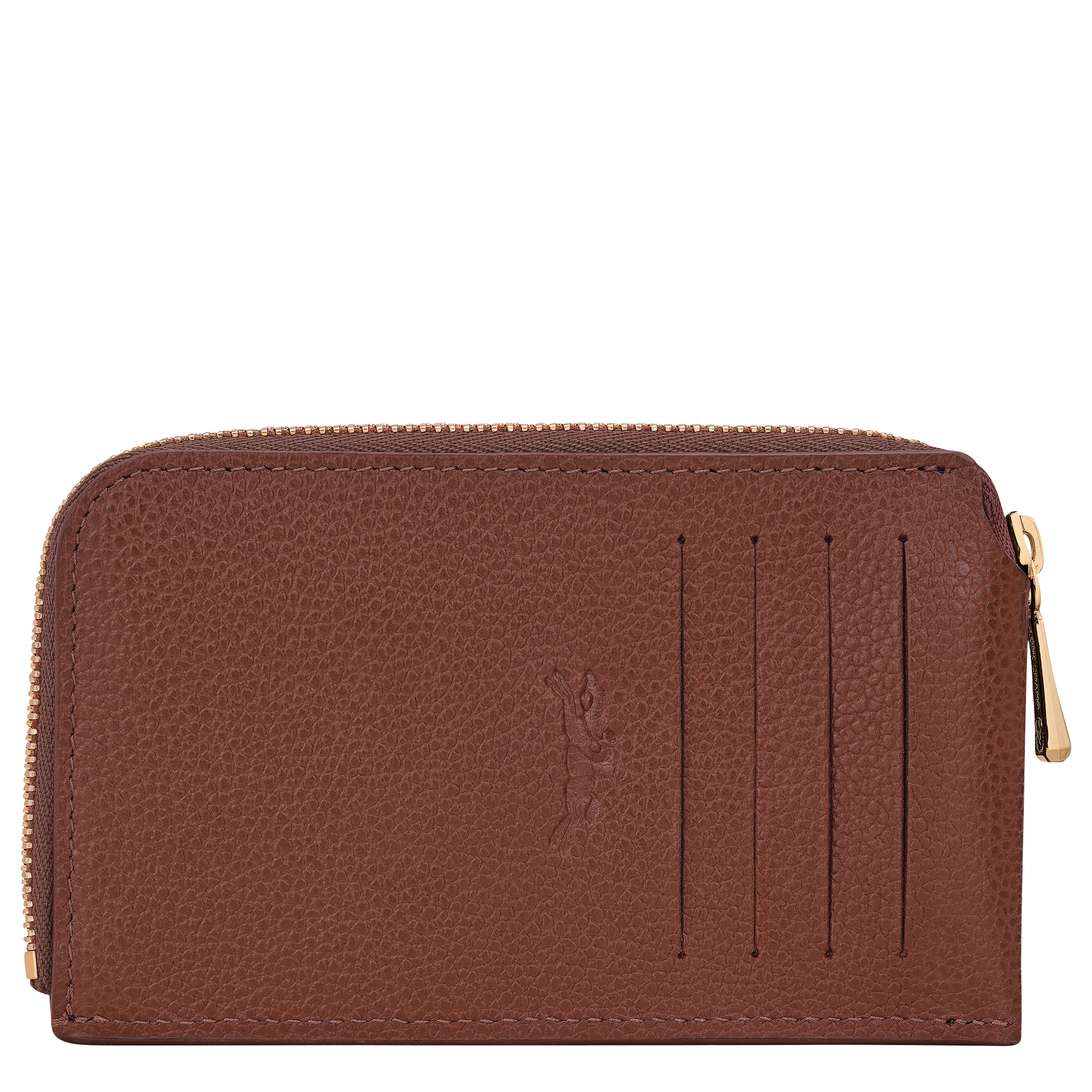 Longchamp Le Foulonné Card holder Coffee