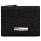 Longchamp Le Roseau Compact wallet Black