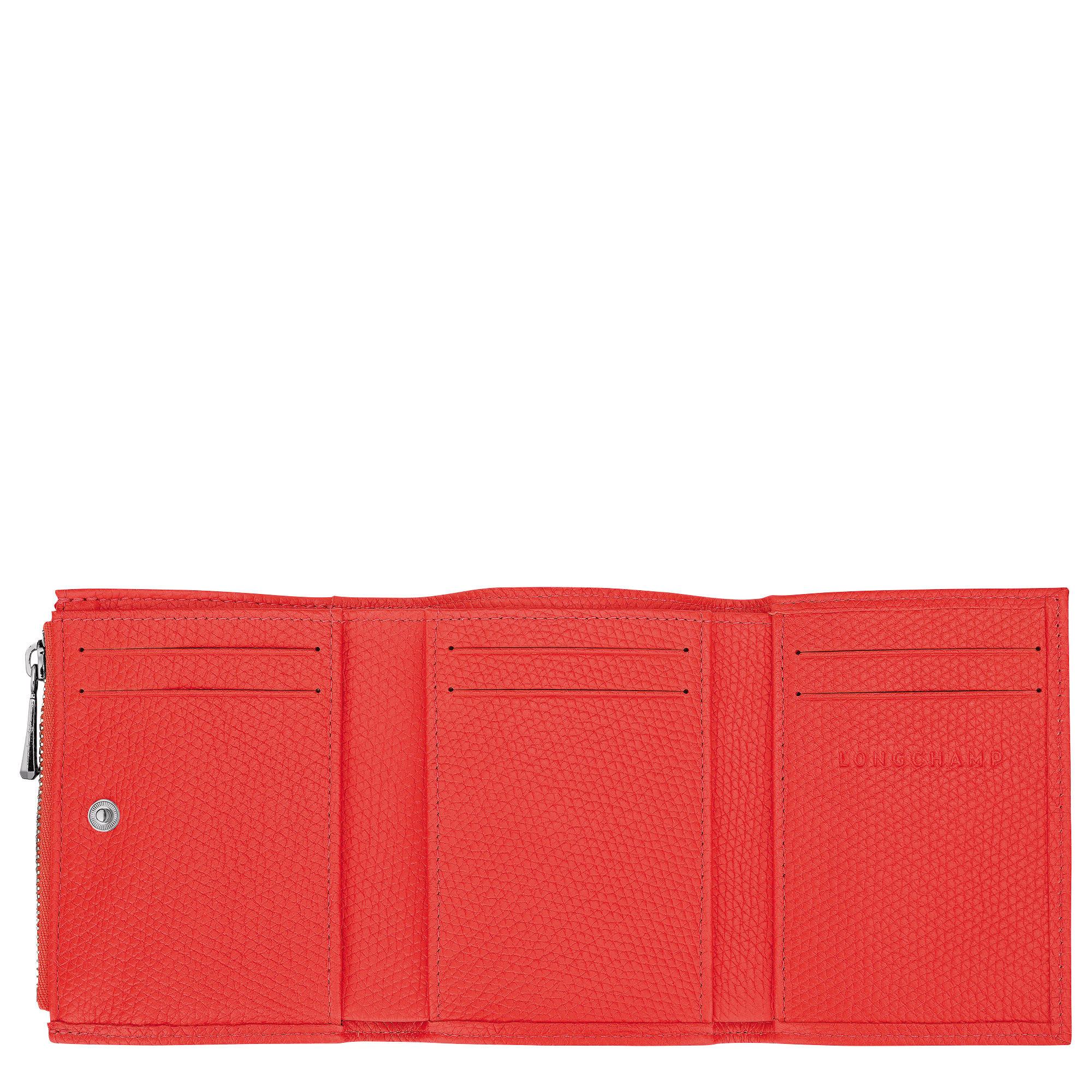 Longchamp Le Roseau Compact wallet Vermilion