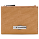 Longchamp Le Roseau Compact wallet Walnut