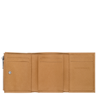 Longchamp Le Roseau Compact wallet Walnut