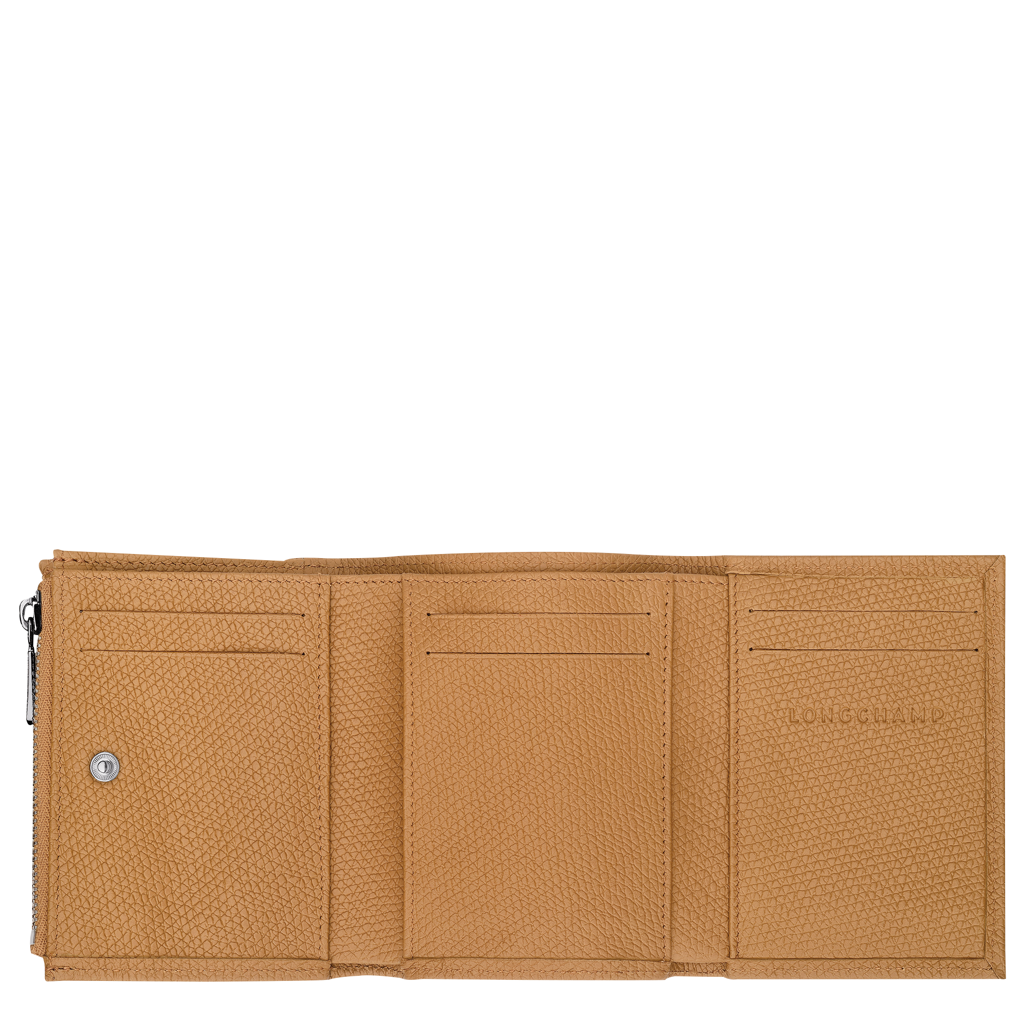 Longchamp Le Roseau Compact wallet Walnut