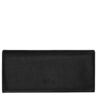 Longchamp Le Foulonné Long continental wallet Black