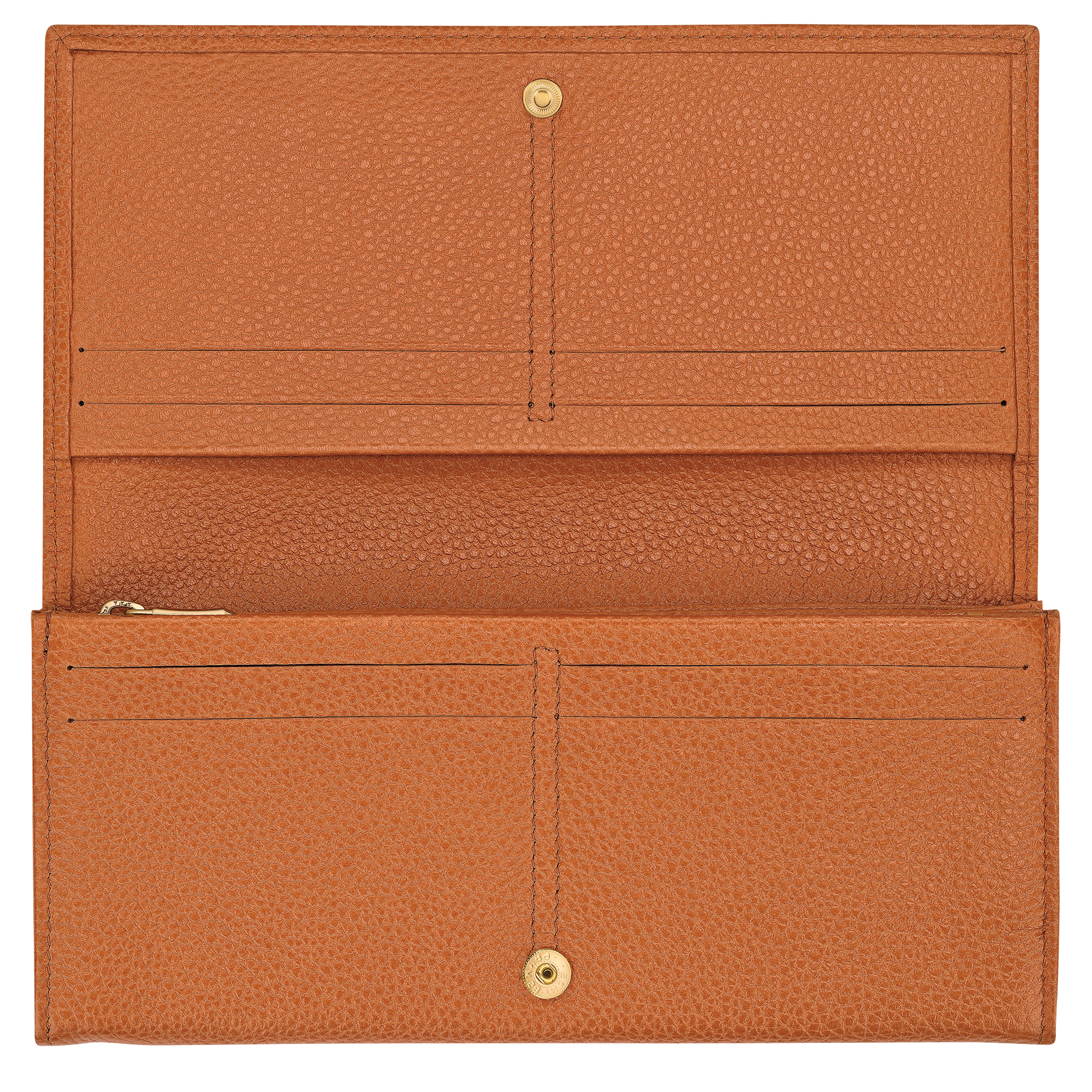 Longchamp Le Foulonné Long continental wallet Amber