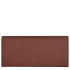 Longchamp Le Foulonné Long continental wallet Coffee