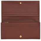 Longchamp Le Foulonné Long continental wallet Coffee
