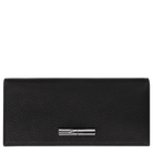 Longchamp Le Roseau Long continental wallet Black