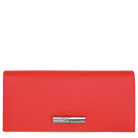 Longchamp Le Roseau Long continental wallet Vermilion