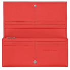 Longchamp Le Roseau Long continental wallet Vermilion