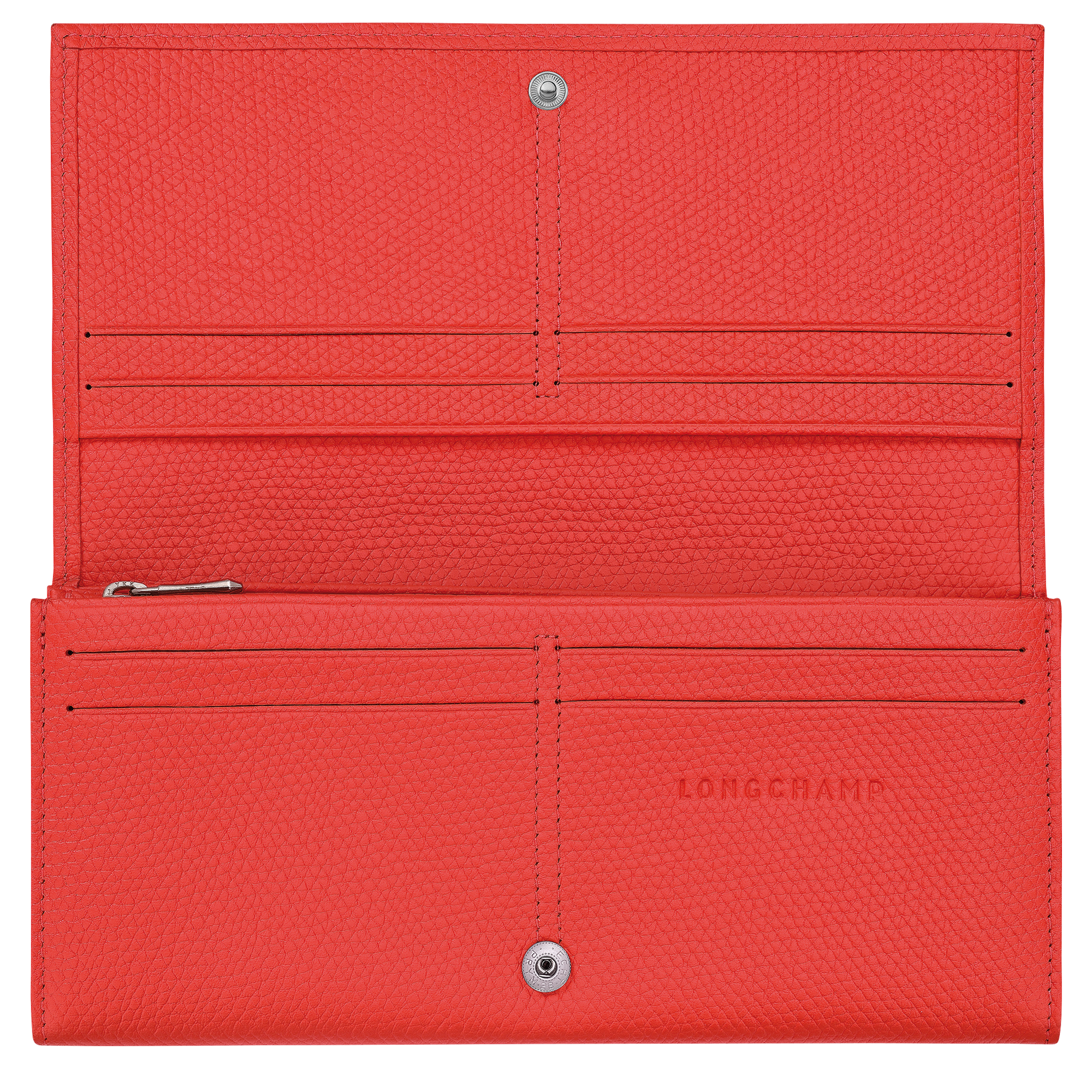 Longchamp Le Roseau Long continental wallet Vermilion