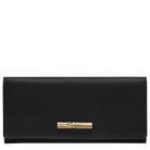 Longchamp Le Roseau Long continental wallet Black