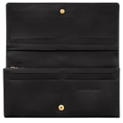 Longchamp Le Roseau Long continental wallet Black