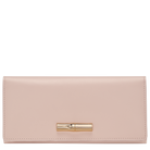 Longchamp Le Roseau Long continental wallet Petal Pink