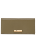 Longchamp Le Roseau Long continental wallet Olive