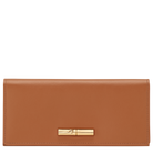Longchamp Le Roseau Long continental wallet Cashew