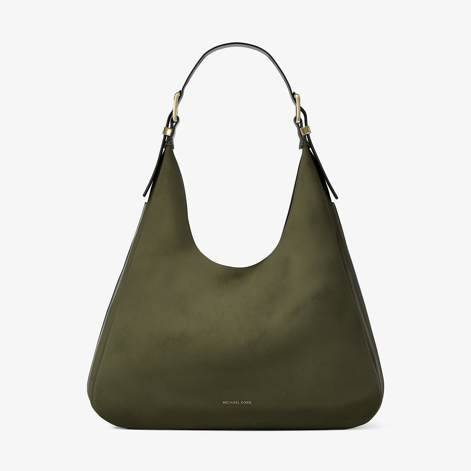 Michael Kors Nolita Large Nubuck Hobo Shoulder Bag Ivy
