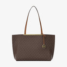 Michael Kors Evelyn Large Signature Logo Tote Bag Brn-Acorn