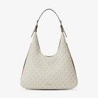 Michael Kors Nolita Large Signature Logo Shoulder Bag Vanilla-Acorn
