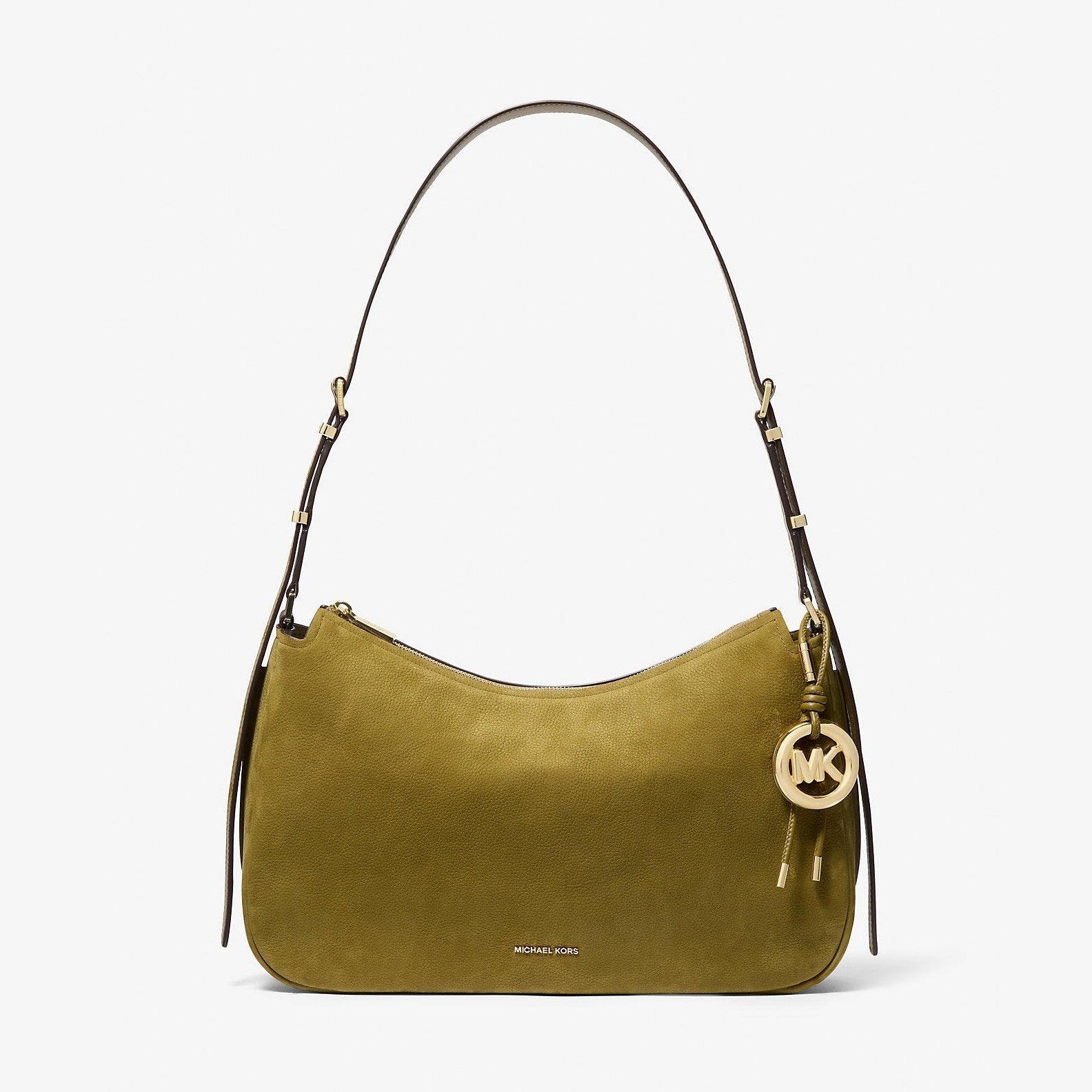 Michael Kors Nolita Medium Nubuck Shoulder Bag Pistachio