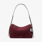 Michael Kors Nolita Medium Nubuck Shoulder Bag Oxblood