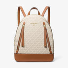 Michael Kors Brooklyn Medium Logo Backpack Vanilla-Acorn