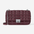 Michael Kors Tribeca Large Quilted Leather Shoulder Bag Oxblood