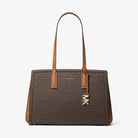 Michael Kors Laila Medium Signature Logo Tote Bag Brn-Acorn