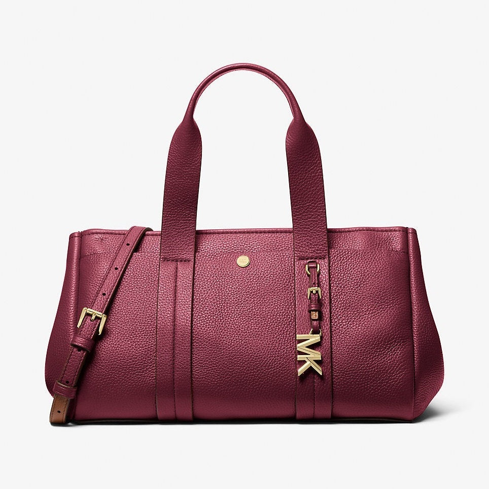 Michael Kors Romee Small Pebbled Leather Satchel Mulberry