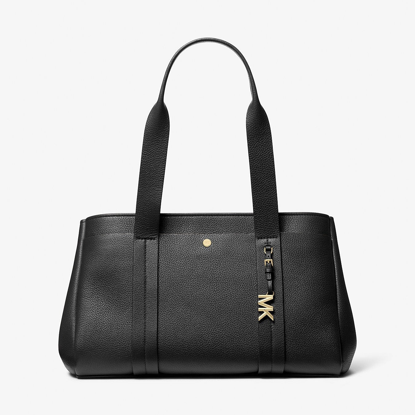 Michael Kors Romee Large Pebbled Leather Tote Bag Black