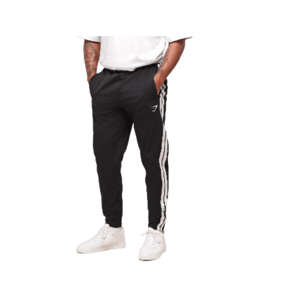 Gymshark Retro Side Stripe Joggers Black