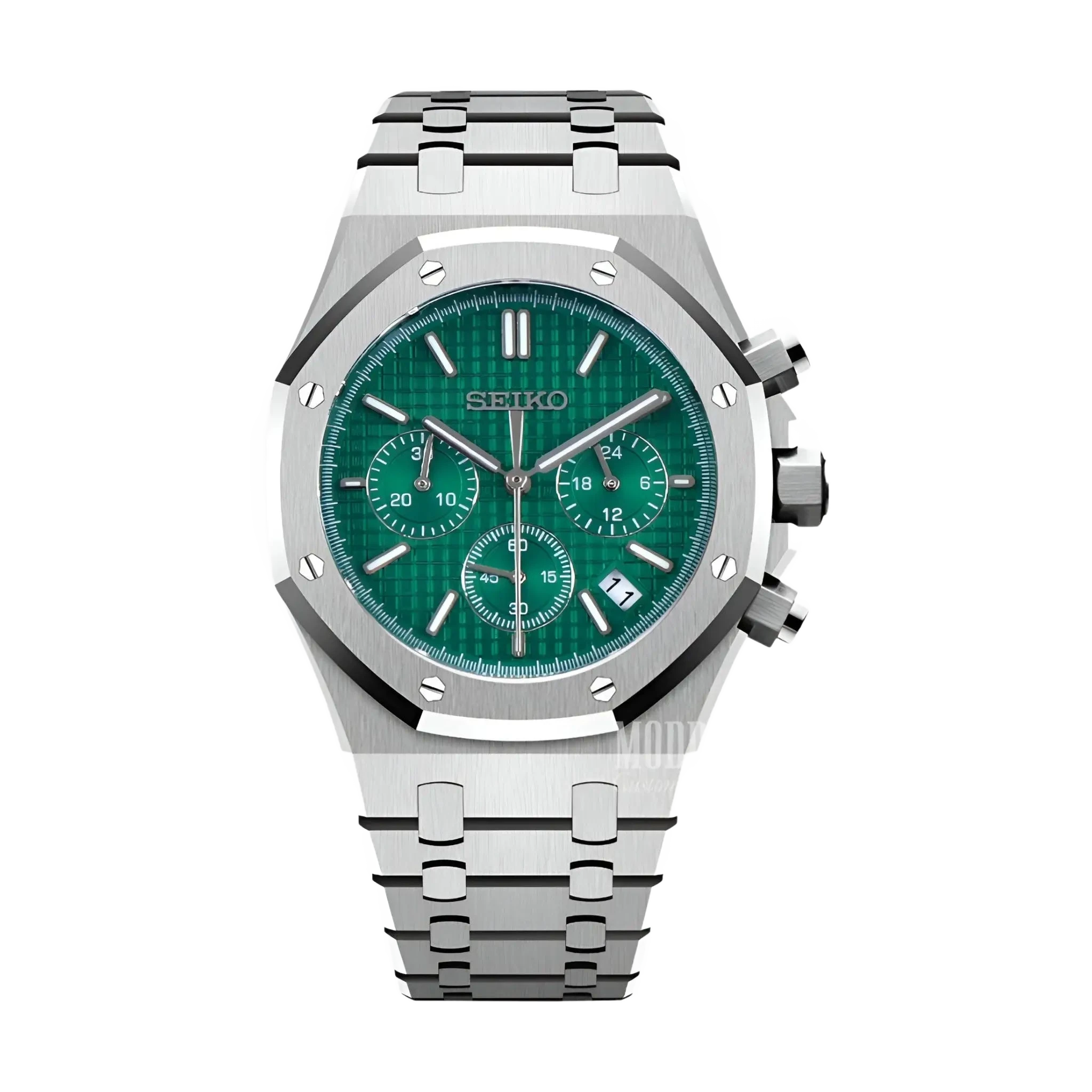 Seiko Mod Royal Seikoak Chrono Green