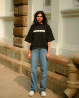 HOUSE OF BRAHMA // Ghor Kaliyug // Black Oversized Unisex T-shirt - dawntown