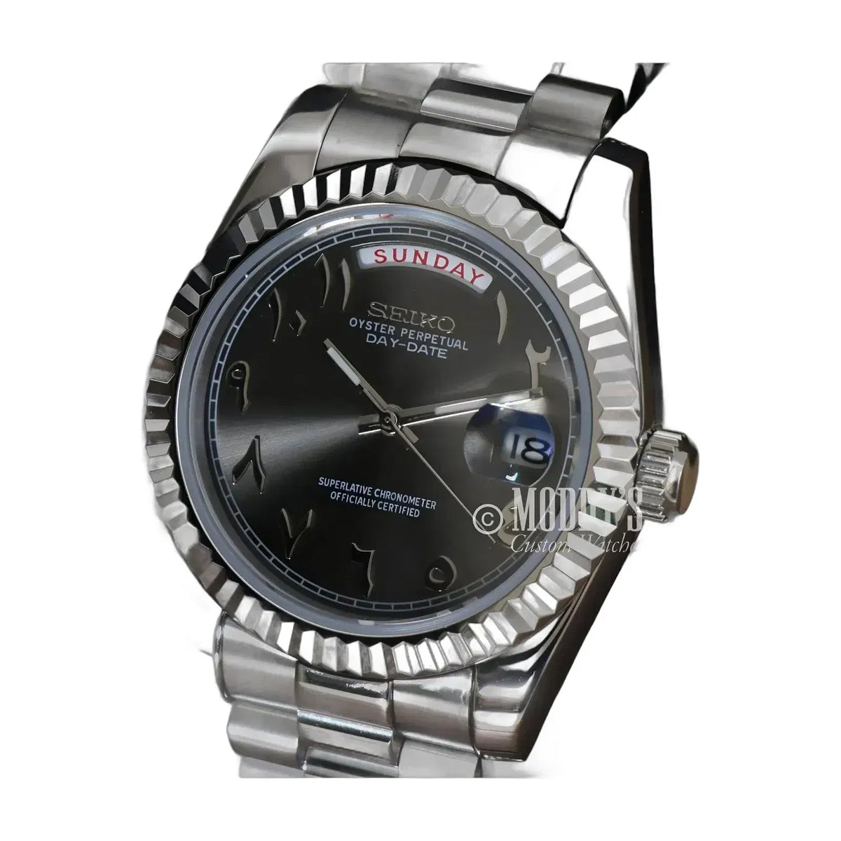 Seiko Mod Day-Date Arabic Deep Grey
