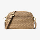 Michael Kors Jet Set Small Signature Logo Camera Crossbody Bag Husk