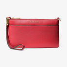 Michael Kors Jet Set Medium Pebbled Leather Wristlet Crimson